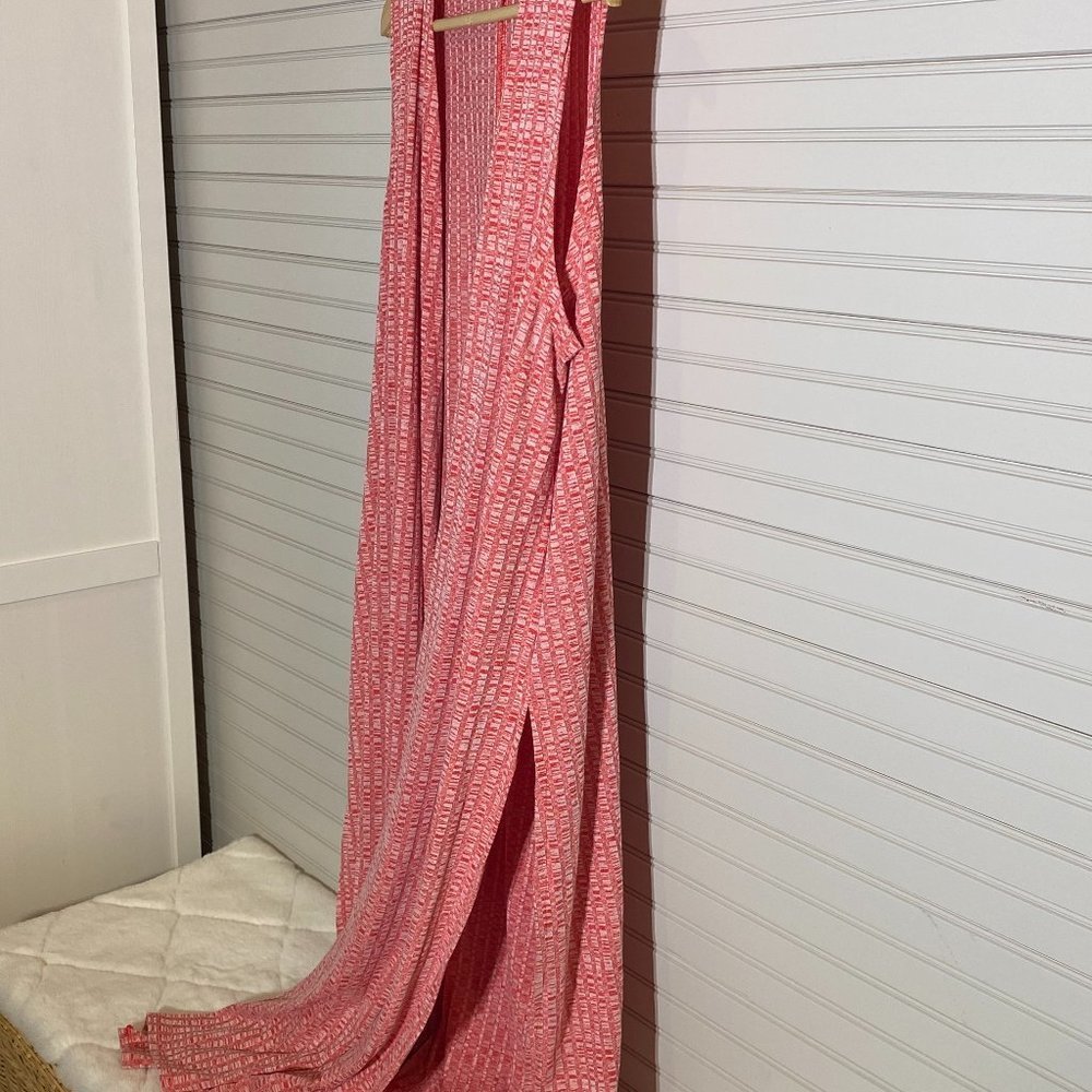 Lula Roe Size M Red Ribbed Duster - Picture 4 of 6